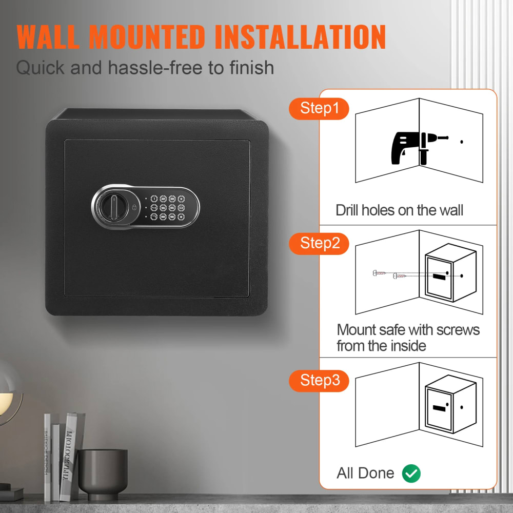 VEVOR Cubic Fit Electronic Safe Deposit Safe Box With Digital Access And Keys